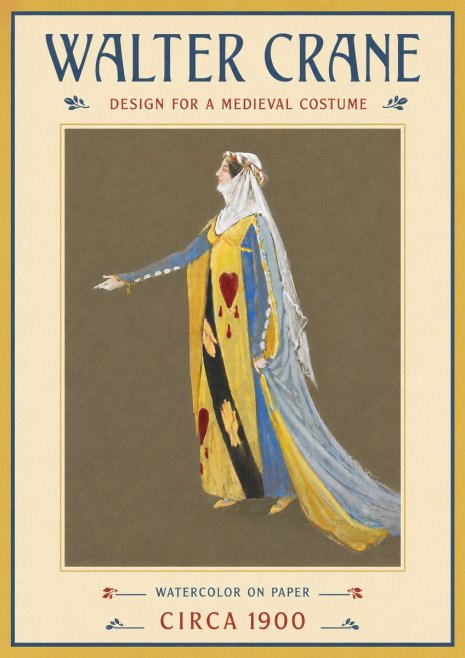 Walter Crane Design for a Medieval Costume No5 - Poster
