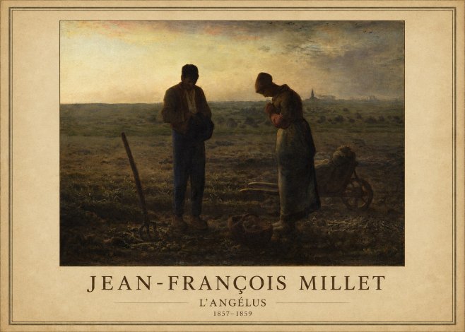 Jean-François Millet L'angélus II No1 - Poster