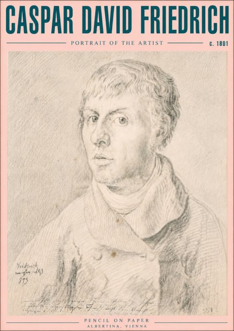Caspar David Friedrich Portrait of the Artist No5 - Poster