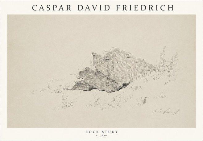 Caspar David Friedrich Rock Study No1 - Poster
