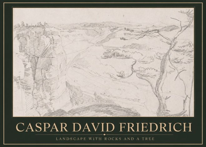 Caspar David Friedrich Landscape with Rocks and a Tree No1 - Poster