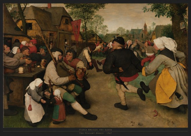 Pieter Bruegel The Peasant Dance II No5 - Poster