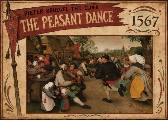 Pieter Bruegel The Peasant Dance II No6 - Poster