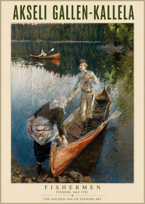 Akseli Gallen-Kallela Fishermen No4 - Poster