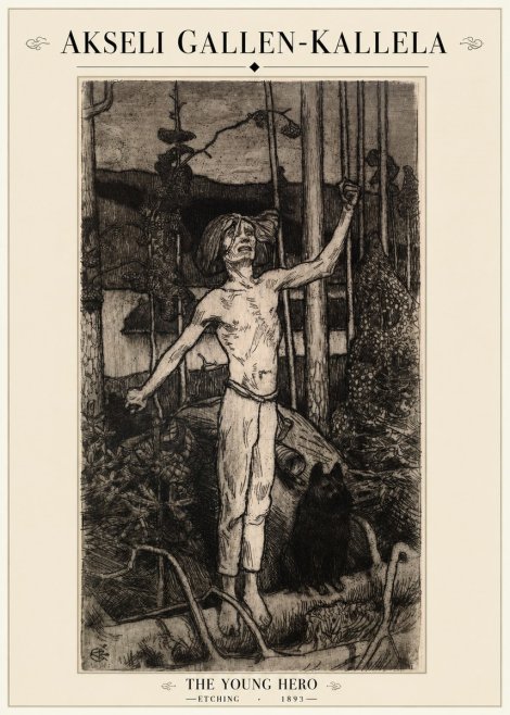 Akseli Gallen-Kallela The Young Hero No1 - Poster