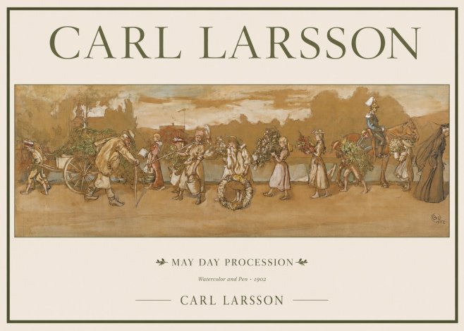 Carl Larsson May Day Procession No1 - Poster