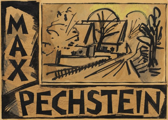 Max Pechstein Abstract Village Landscape No6 - Poster