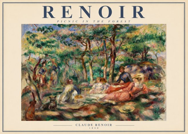 Renoir Picnic in the Forest No2 - Poster
