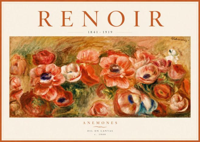 Renoir Anemones No4 - Poster