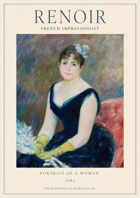 Renoir Portrait of a Woman I No1 - Poster