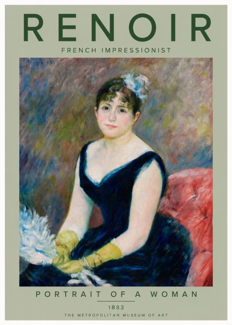 Renoir Portrait of a Woman No6 - Poster
