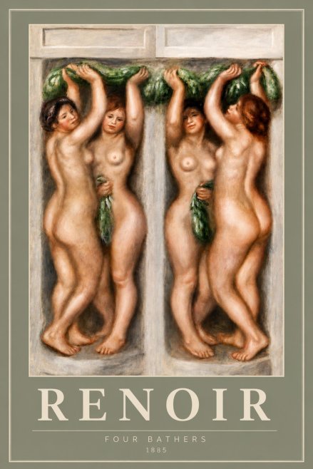 Renoir Four Bathers No6 - Poster