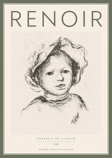 Renoir Portrait of a Child II No5 - Poster