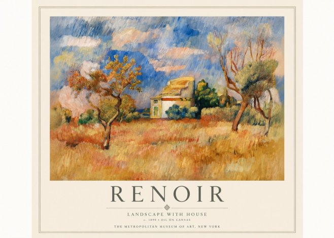 Renoir Landscape with House III No3 - Poster