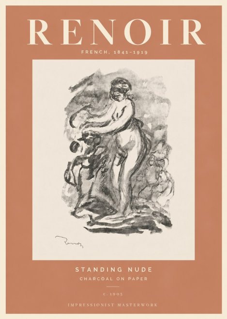 Renoir Standing Nude No5 - Poster