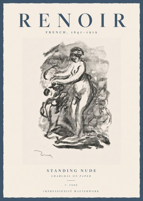 Renoir Standing Nude No6 - Poster