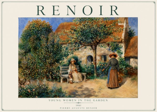 Renoir Young Women in the Garden II No6 - Poster