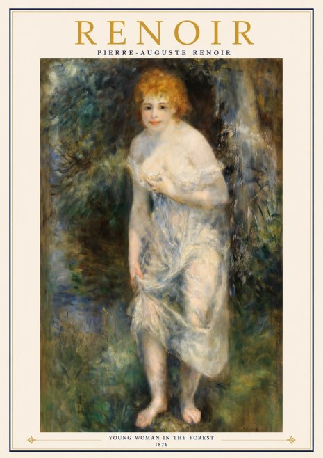 Renoir Young Woman in the Forest No2 - Poster