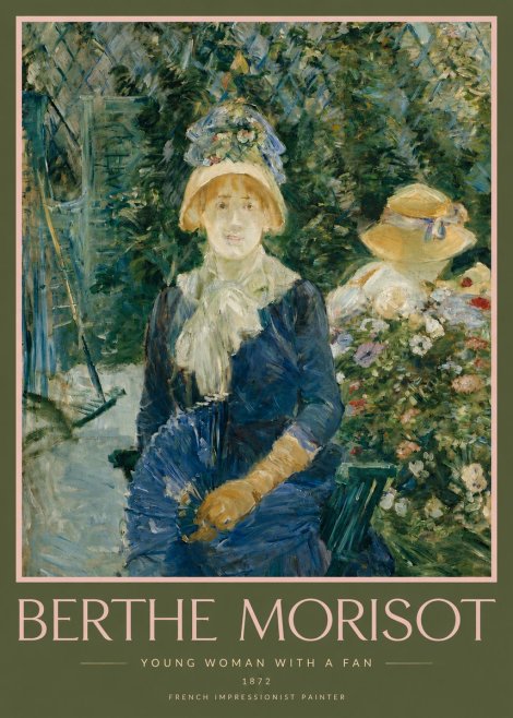 Berthe Morisot Young Woman with a Fan I No2 - Poster