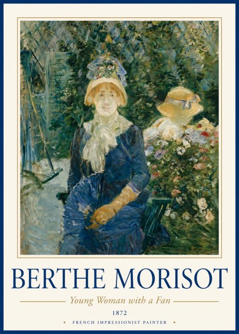 Berthe Morisot Young Woman with a Fan I No3 - Poster