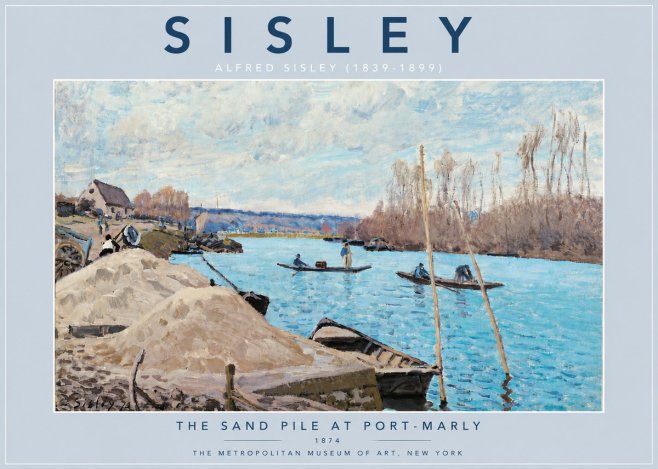Sisley The Sand Pile at Port-marly No4 - Poster