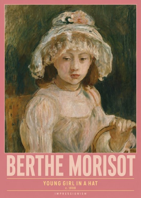 Berthe Morisot Young Girl in a Hat No2 - Poster