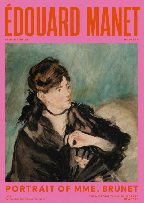 Édouard Manet Portrait of Mme. Brunet No2 - Poster