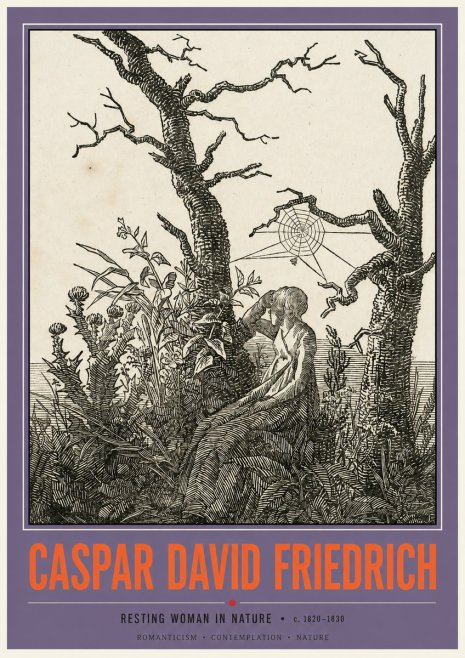 Caspar David Friedrich Resting Woman in Nature No2 - Poster
