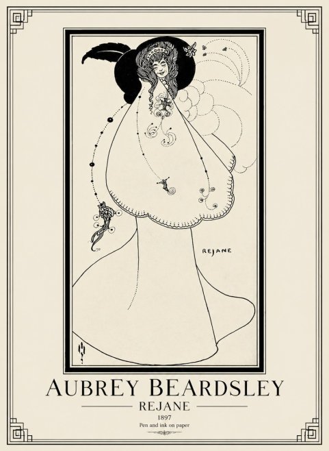 Aubrey Beardsley Rejane I No1 - Poster