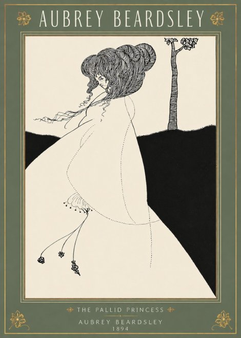 Aubrey Beardsley The Pallid Princess No3 - Poster