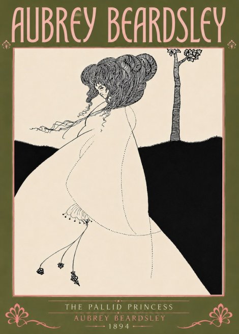 Aubrey Beardsley The Pallid Princess No5 - Poster