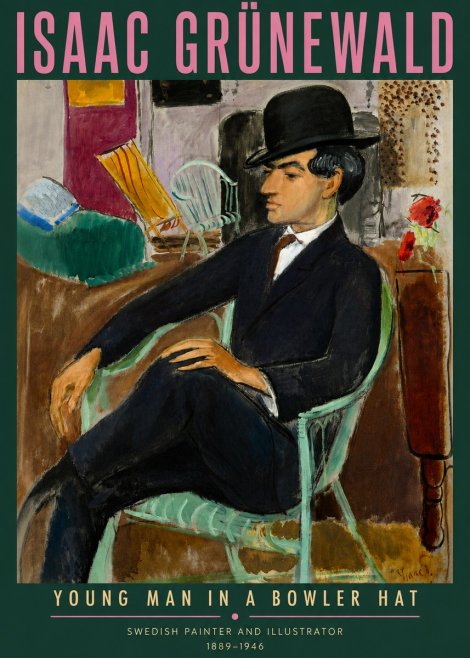 Isaac Grünewald Young Man in a Bowler Hat No3 - Poster