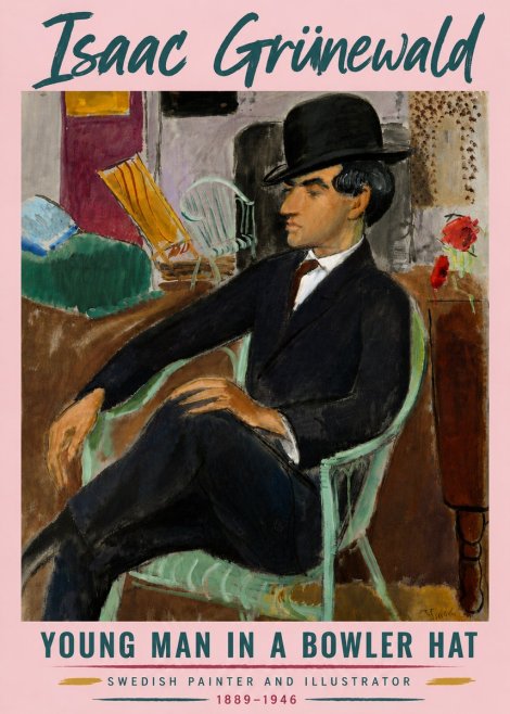 Isaac Grünewald Young Man in a Bowler Hat No6 - Poster
