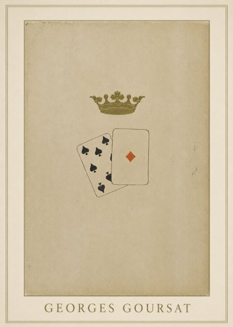 Georges Goursat Crown and Playing Cards No3 - Poster