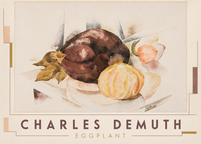 Charles Demuth Eggplant No3 - Poster