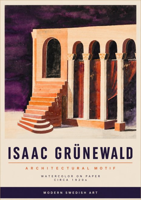 Isaac Grünewald Architectural Motif I No3 - Poster