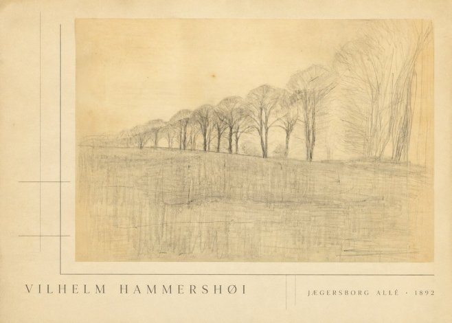 Vilhelm Hammershøi Jægersborg Allé No4 - Poster