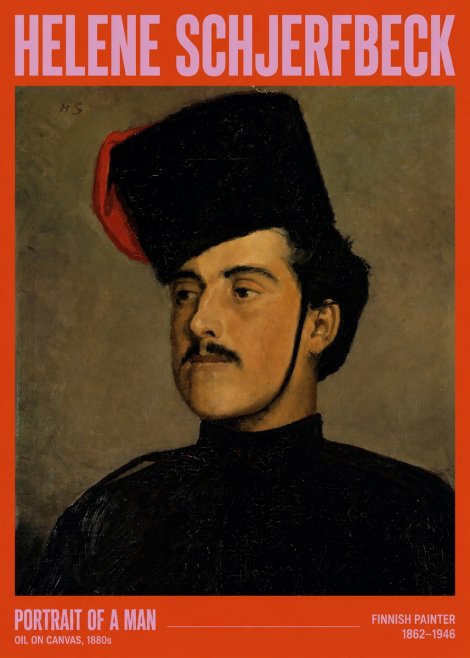 Helene Schjerfbeck Portrait of a Man II No2 - Poster