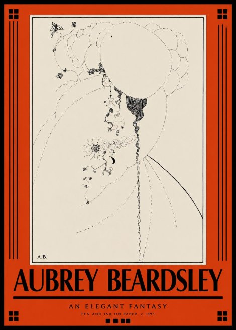 Aubrey Beardsley An Elegant Fantasy No3 - Poster