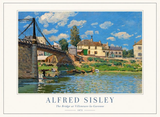 Sisley The Bridge at Villeneuve-la-garenne I No1 - Poster
