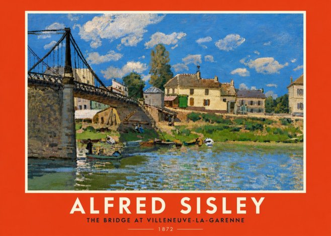 Sisley The Bridge at Villeneuve-la-garenne I No6 - Poster