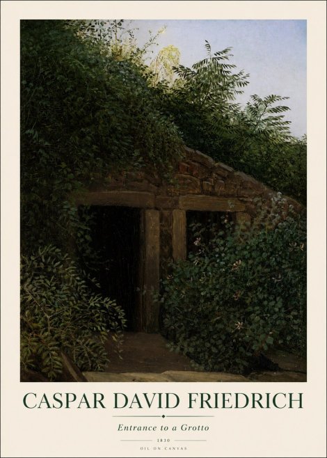 Caspar David Friedrich Entrance to a Grotto No1 - Poster