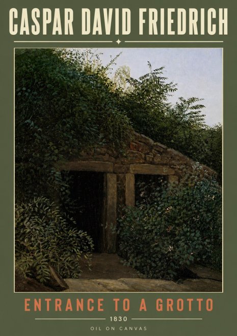 Caspar David Friedrich Entrance to a Grotto No6 - Poster