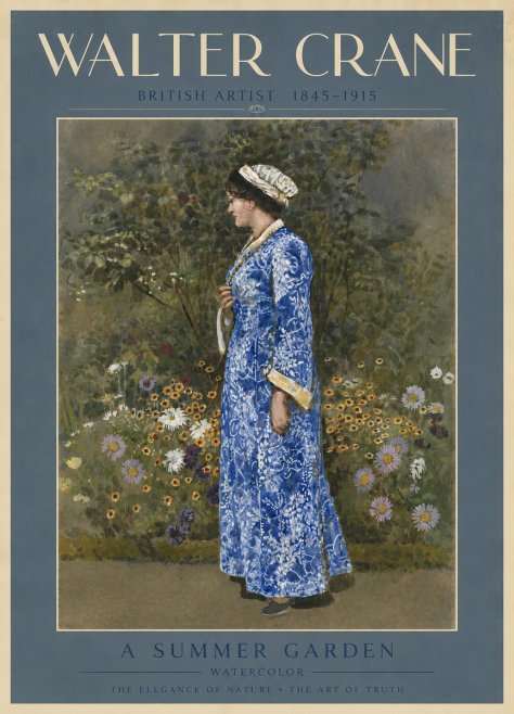 Walter Crane A Summer Garden No4 - Poster