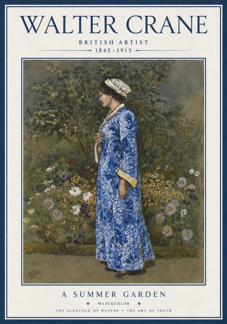 Walter Crane A Summer Garden No5 - Poster