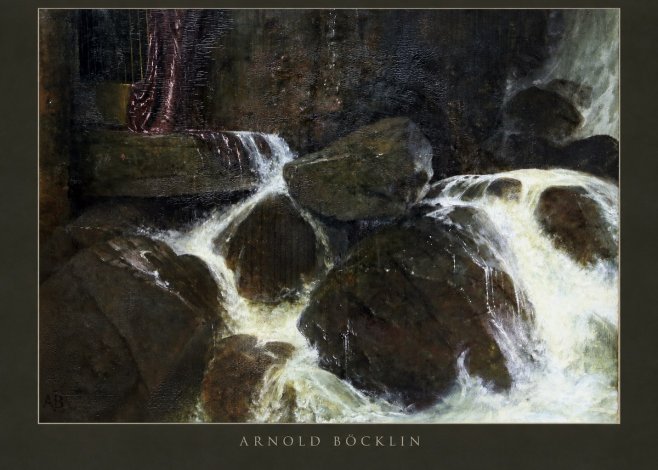 Arnold Böcklin The Nymph of the Waterfall No2 - Poster