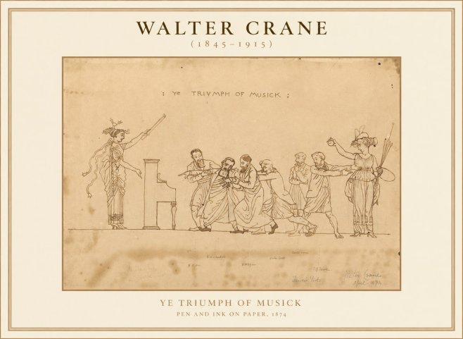 Walter Crane Ye Triumph of Musick No1 - Poster