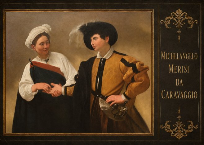 Michelangelo Merisi da Caravaggio The Cardsharps IV No3 - Poster