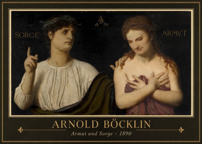 Arnold Böcklin Armut Und Sorge No2 - Poster