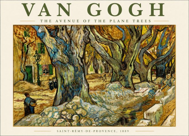 Van Gogh The Avenue of the Plane Trees No5 - Poster